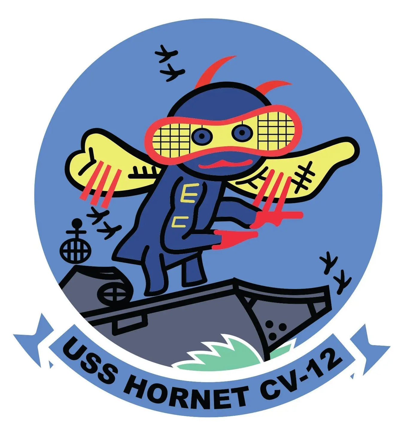 USS Hornet (CV/CVA/CVS-12) Ships Crest Logo Decal Emblem Insignia Patch