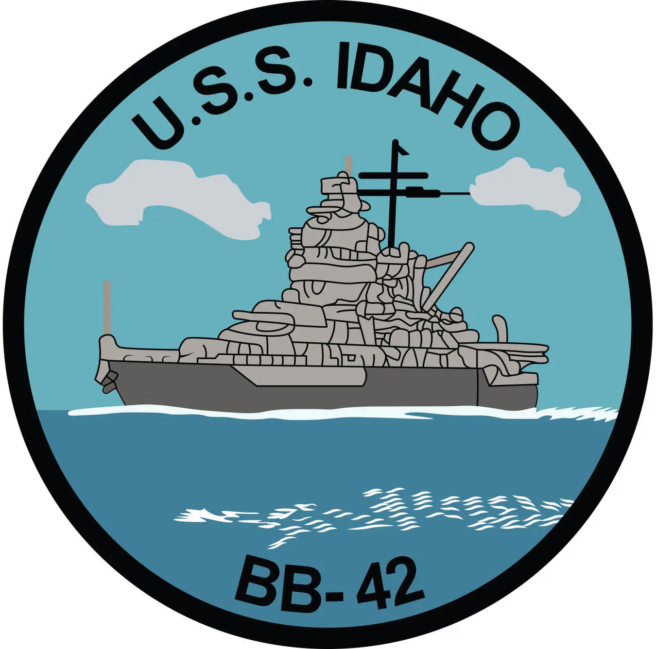 USS Idaho (BB-42) Merchandise - Shop T-Shirts, hoodies, patches, pins, flags, decals, hats and more.