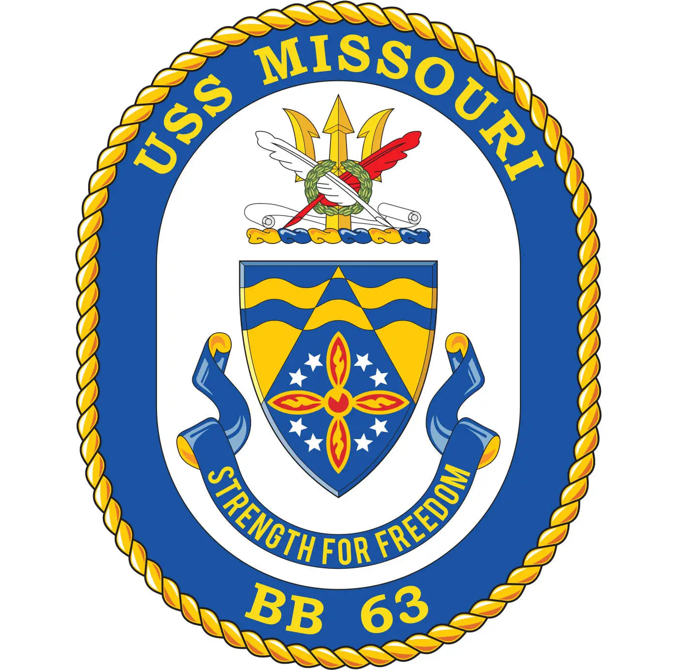 USS Missouri (BB-63) Merchandise - Shop T-Shirts, hoodies, patches, pins, flags, decals, hats and more.