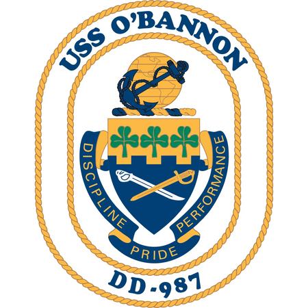 USS O'Bannon (DD-987) Patch Logo Decal Emblem Crest Insignia