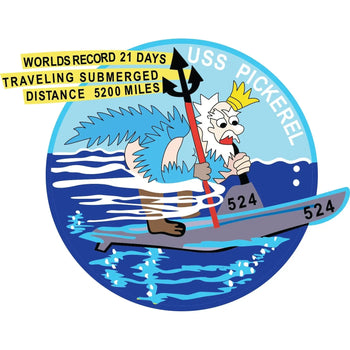 USS Pickerel (SS-524) patch logo decal emblem crest insignia