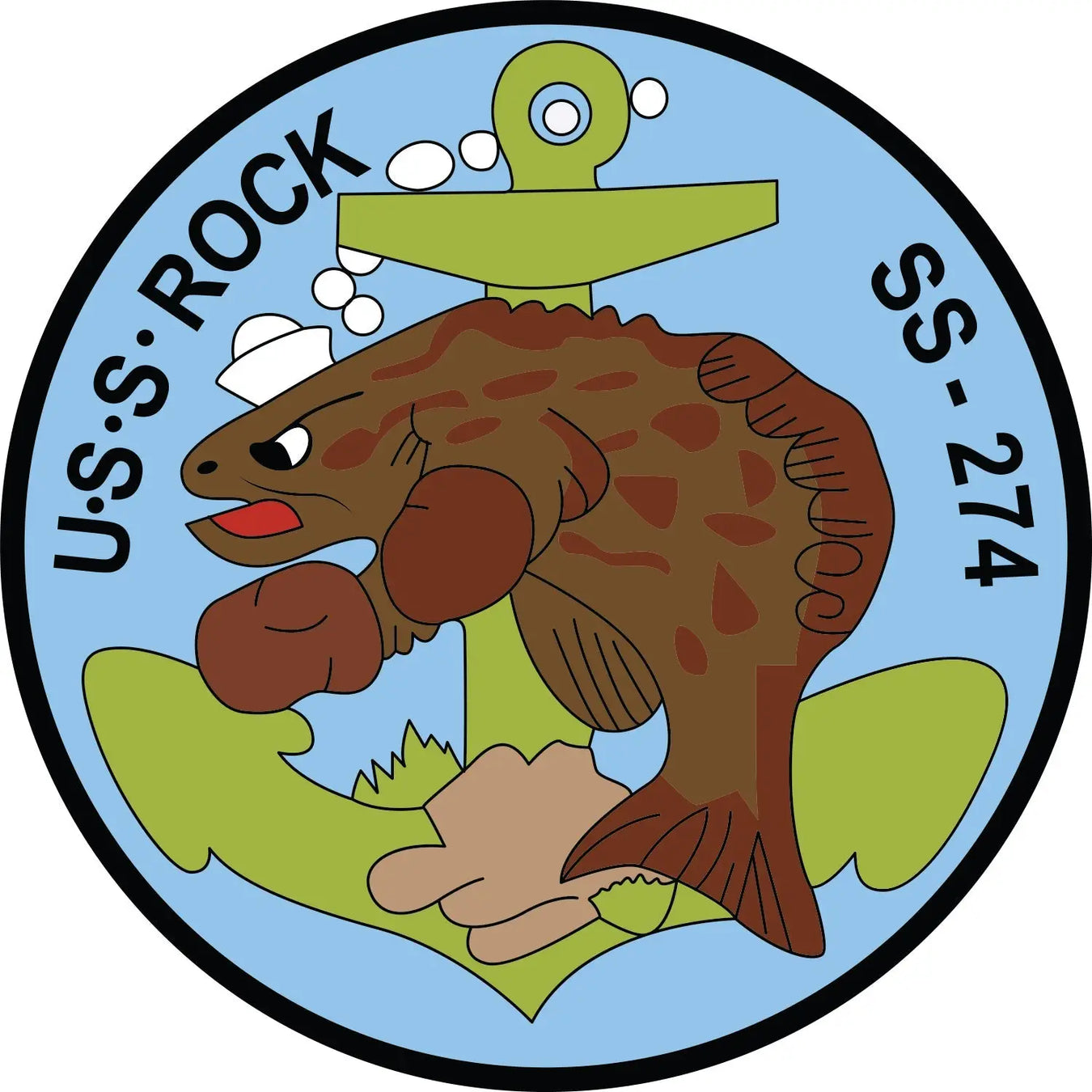 USS Rock (SS-274) Logo Emblem Crest