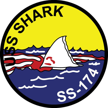 USS Shark (SS-174) Logo Patch Decal Emblem Crest Insignia