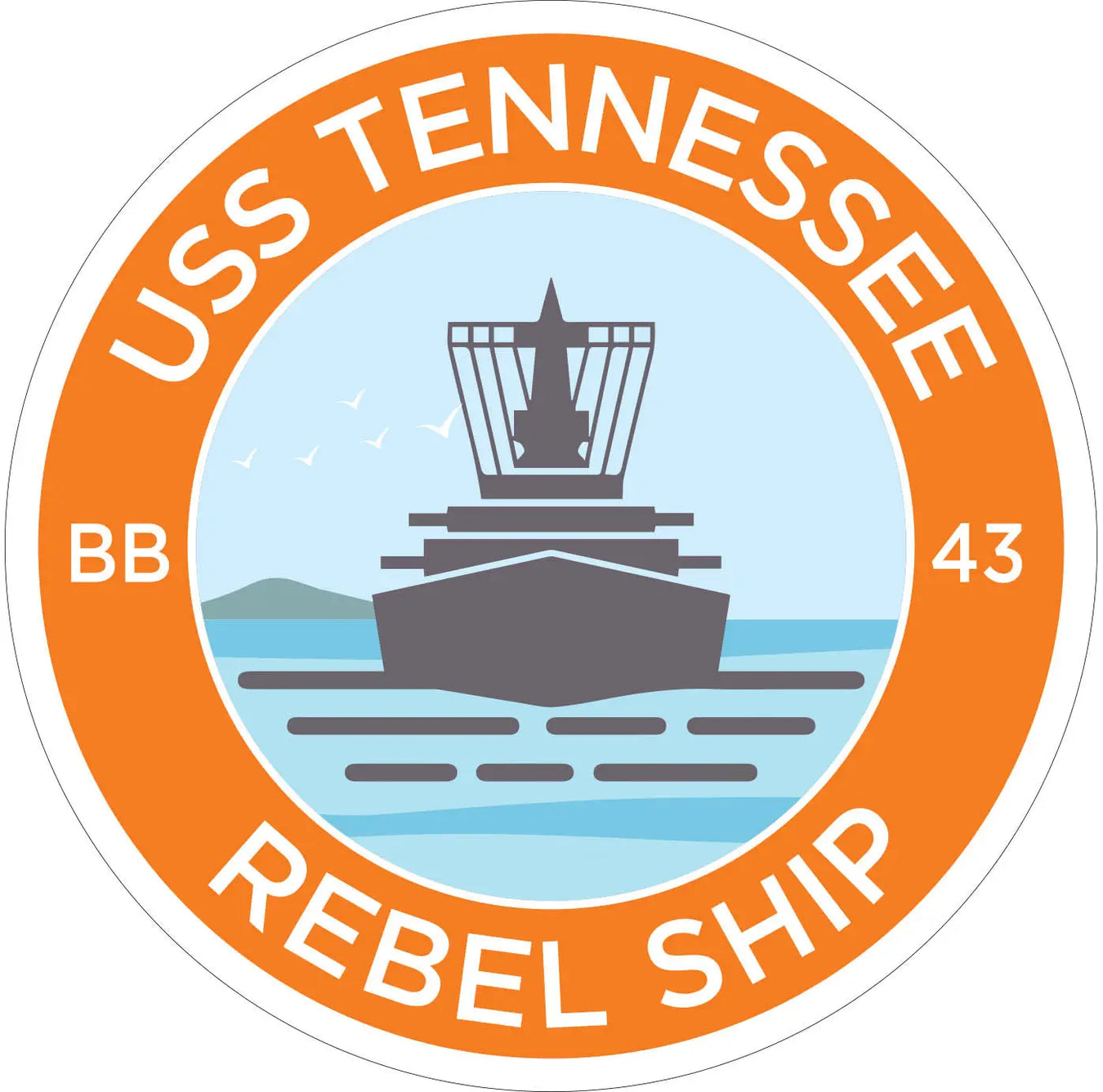 USS Tennessee (BB-43) Merchandise - Shop T-Shirts, hoodies, patches, pins, flags, decals, hats and more.