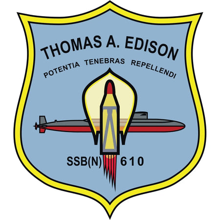 USS Thomas A. Edison (SSBN-610) Logo Crest Insignia