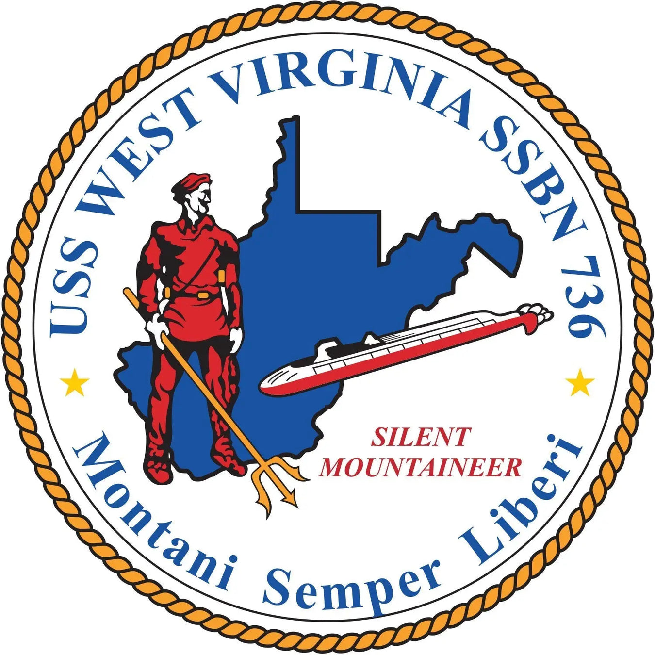 USS West Virginia (SSBN-736) Logo