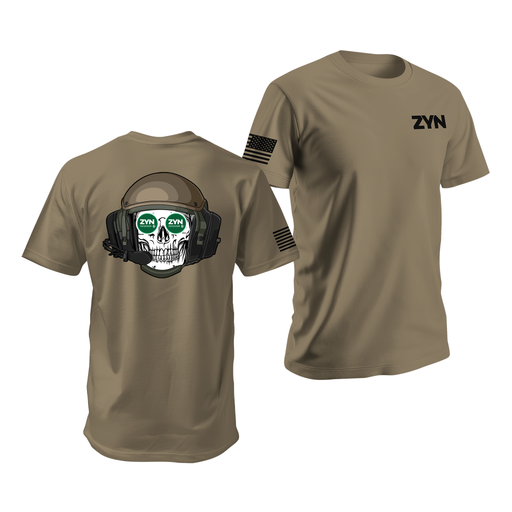 Zyn Gentex CVC Helmet T-Shirt Tactically Acquired Coyote Brown Small Wintergreen