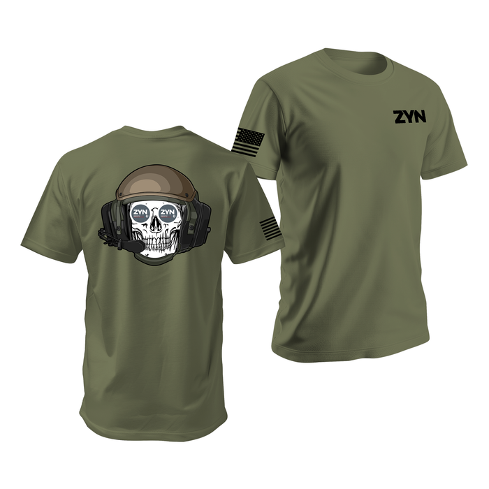 Zyn Gentex CVC Helmet T-Shirt Tactically Acquired Military Green Small Smooth