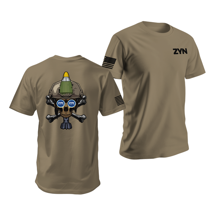 Zyn Mortarman 11C 0341 Skull T-Shirt Tactically Acquired   