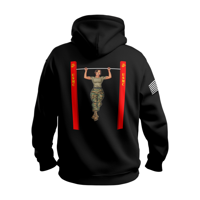 USMC Pin-Up Girl Ari “PT: Good for Me, Good for You” Hoodie Tactically Acquired Black Small