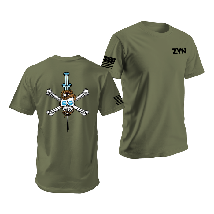 Zyn EMS/EMT Paramedic Star of Life Skull T-Shirt Tactically Acquired   