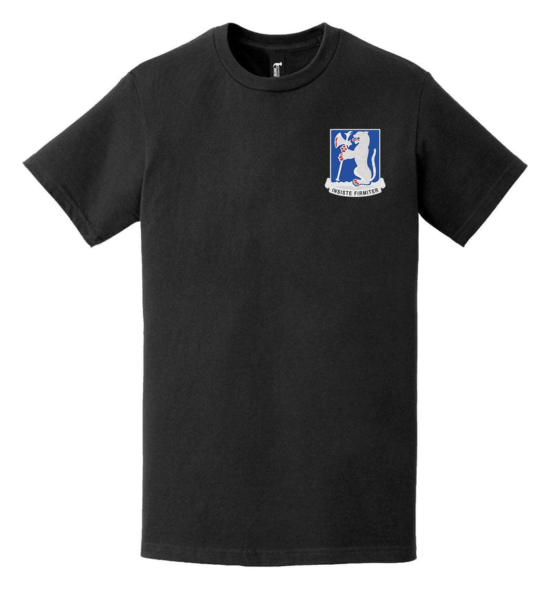 U.S. Army 77th Armor Regiment Left Chest Logo T-Shirt