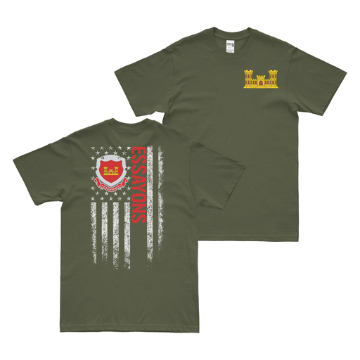 Double-Sided Corps of Engineers Essayons Motto T-Shirt