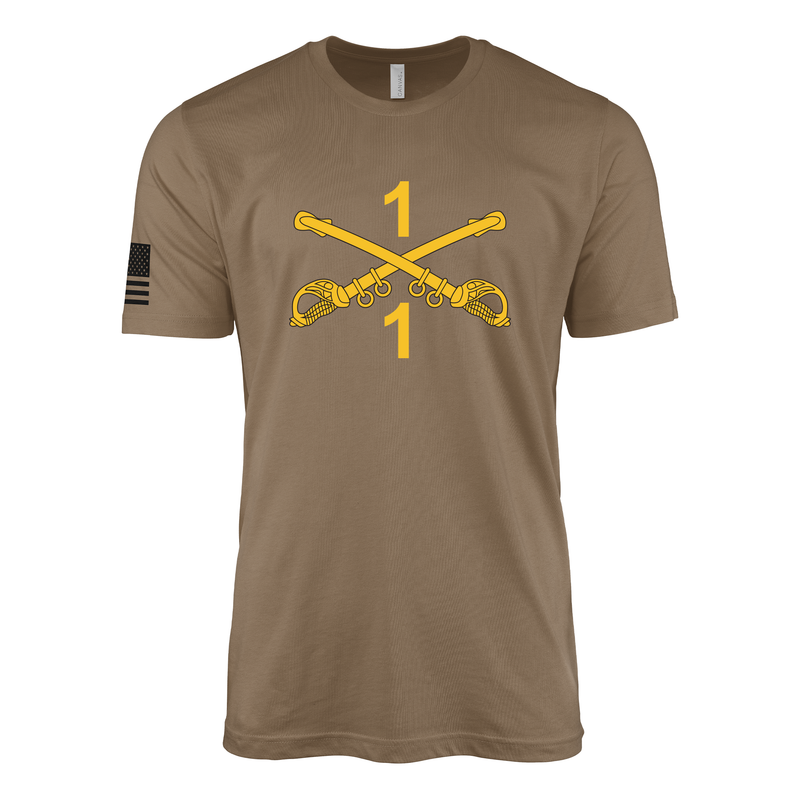 1-1 CAV "Blackhawks" Cavalry Sabers T-Shirt