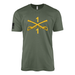 1-1 CAV "Blackhawks" Cavalry Sabers T-Shirt Tactically Acquired Military Green Small Clean