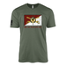 1-1 CAV "Blackhawks" Flag T-Shirt Tactically Acquired Military Green Small Distressed