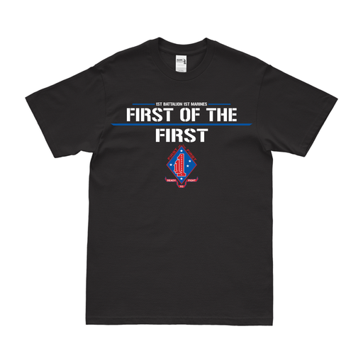 1st Battalion, 1st Marines (1/1) 'First of the First' T-Shirt Tactically Acquired Small Black 