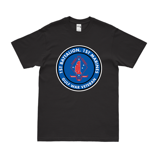 1/1 Marines Gulf War Veteran Emblem T-Shirt Tactically Acquired Small Black 