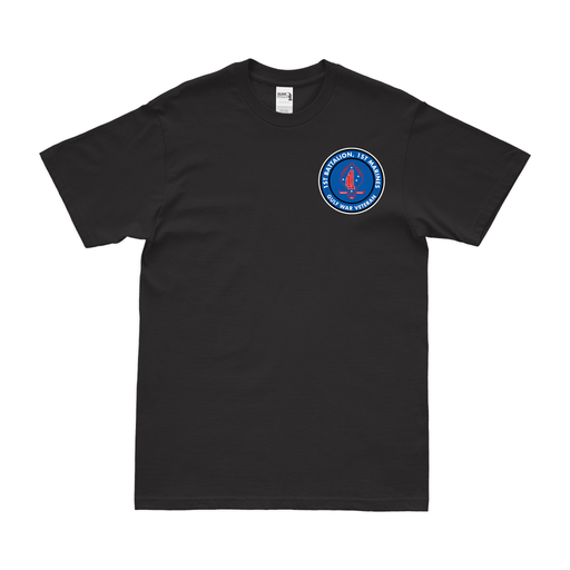 1/1 Marines Gulf War Veteran Left Chest Emblem T-Shirt Tactically Acquired Small Black 