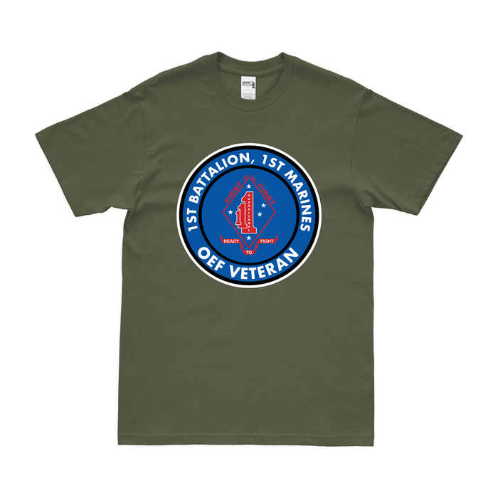 1/1 Marines OEF Veteran Emblem T-Shirt Tactically Acquired Small Military Green 