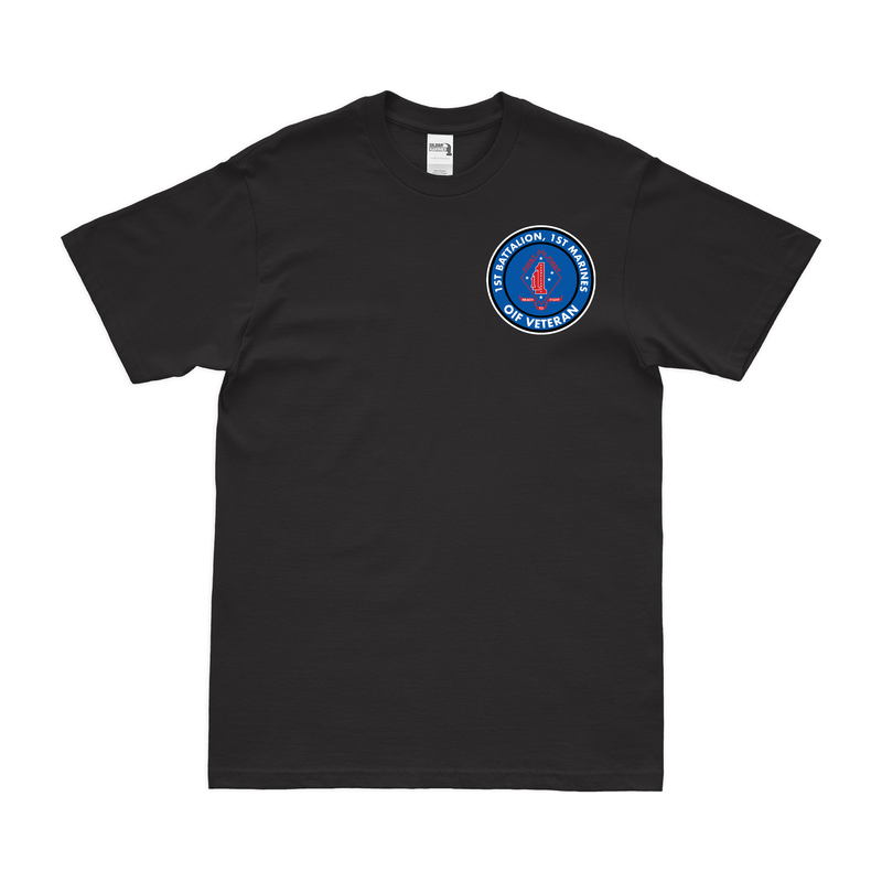 1/1 Marines OIF Veteran Left Chest Emblem T-Shirt