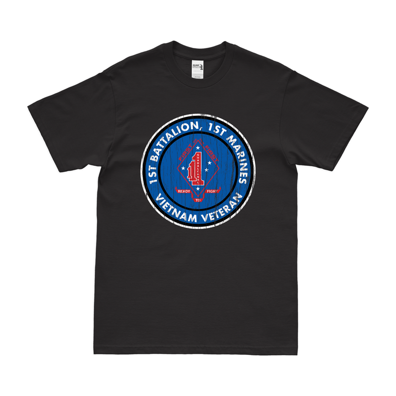 Distressed 1/1 Marines Vietnam Veteran Emblem T-Shirt