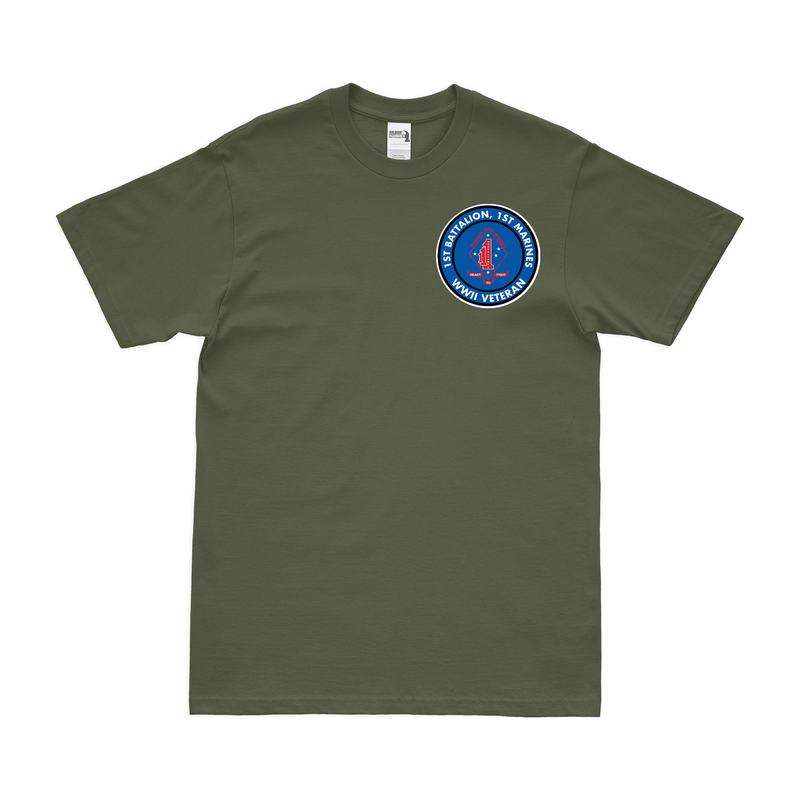 1/1 Marines World War II Veteran Left Chest Emblem T-Shirt