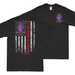 Double-Sided 1st Battalion, 1st Marines (1/1) American Flag T-Shirt Tactically Acquired Small Black 