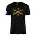 1-1 CAV "Blackhawks" Cavalry Sabers T-Shirt Tactically Acquired Black Small Distressed