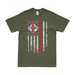 1/10 Marines American Flag T-Shirt Tactically Acquired Military Green Small 