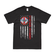 1/10 Marines American Flag T-Shirt Tactically Acquired Black Small 