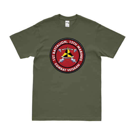 1st Bn 12th Marines (1/12 Marines) Combat Veteran T-Shirt Tactically Acquired   