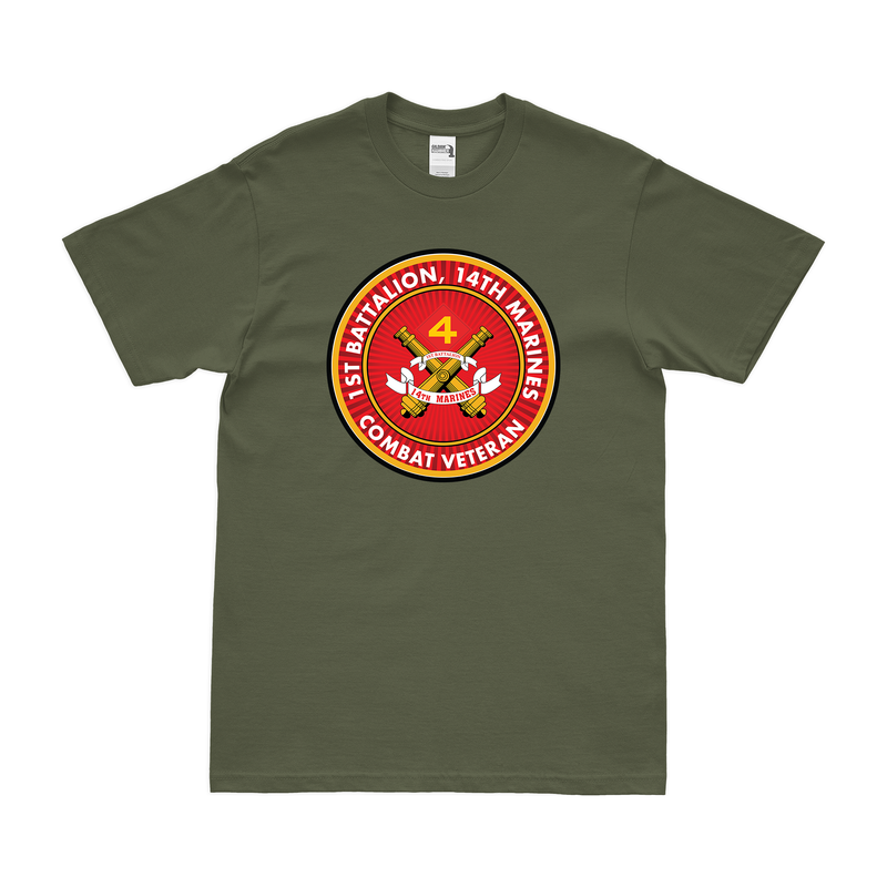 1st Bn 14th Marines (1/14 Marines) Combat Veteran T-Shirt