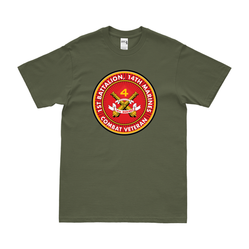 1st Bn 14th Marines (1/14 Marines) Combat Veteran T-Shirt Tactically Acquired   