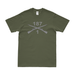 1-187 Infantry Regiment Crossed Rifles T-Shirt Tactically Acquired Military Green Clean Small