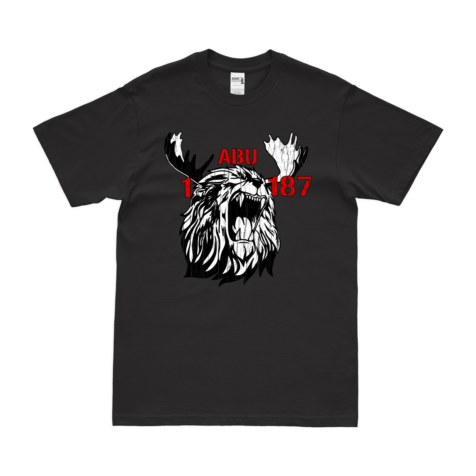 A Co 'Abu', 1-187 IN, 3BCT, 101 ABN (AASLT) T-Shirt Tactically Acquired Black Distressed Small