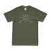 1-187 Infantry Regiment Crossed Rifles T-Shirt Tactically Acquired Military Green Distressed Small