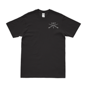 1-187 Infantry Regiment Left Chest Crossed Rifles T-Shirt Tactically Acquired Black Small 