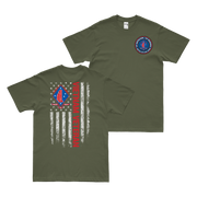 Double-Sided 1/1 Marines Khe Sanh American Flag T-Shirt Tactically Acquired Military Green Small 