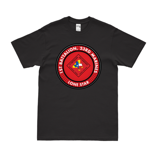 1st Bn 23rd Marines (1/23 Marines) Lone Star Motto T-Shirt Tactically Acquired Small Clean Black