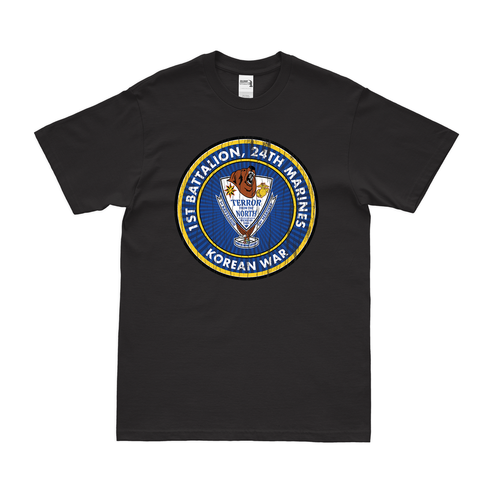 1st Bn 24th Marines (1/24 Marines) Korean War T-Shirt Tactically Acquired   