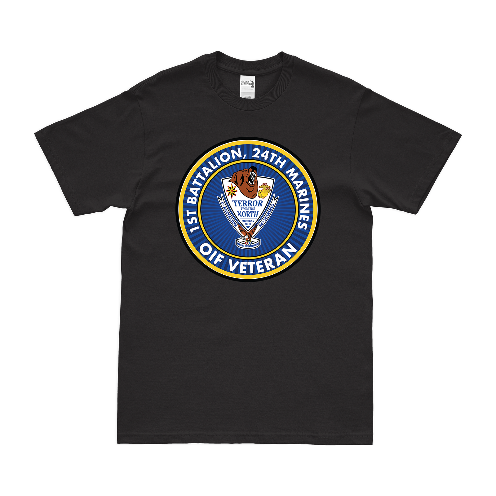 1st Bn 24th Marines (1/24 Marines) OIF Veteran T-Shirt Tactically Acquired   
