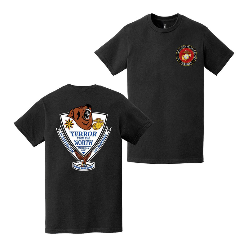 Double-Sided 1/24 Marines Logo USMC Veteran T-Shirt