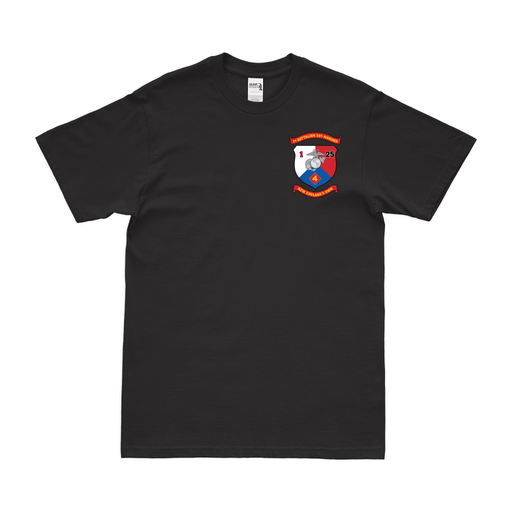 1-25 Marines Left Chest Emblem T-Shirt Tactically Acquired Black Small 