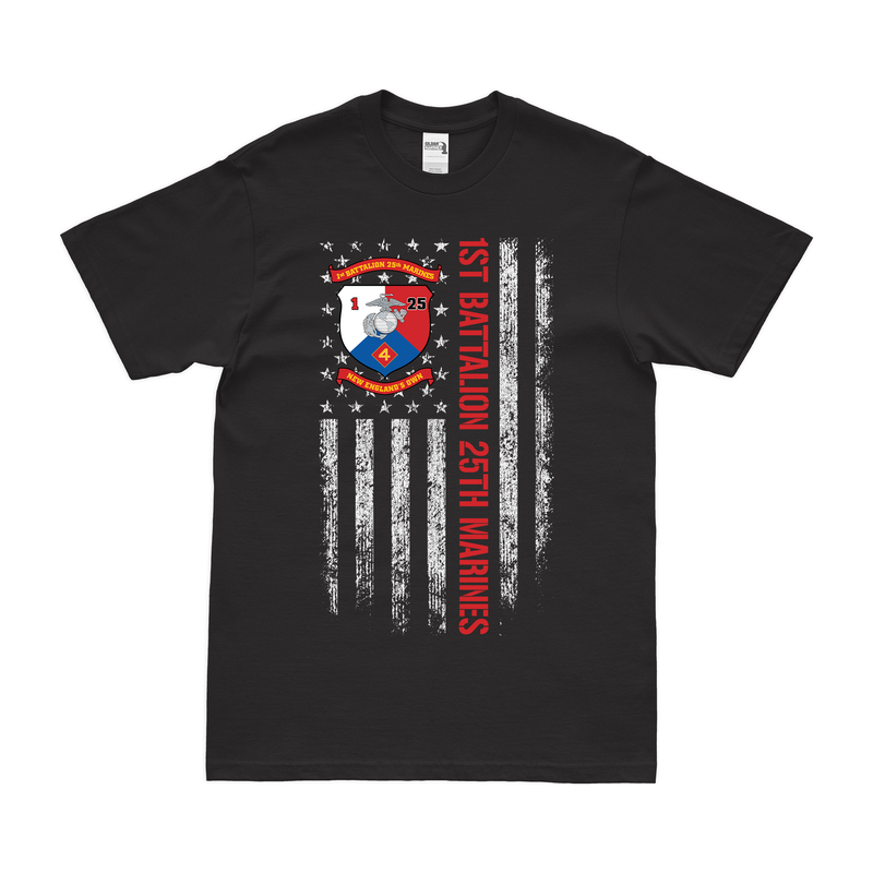 1st Bn 25th Marines (1/25 Marines) American Flag T-Shirt