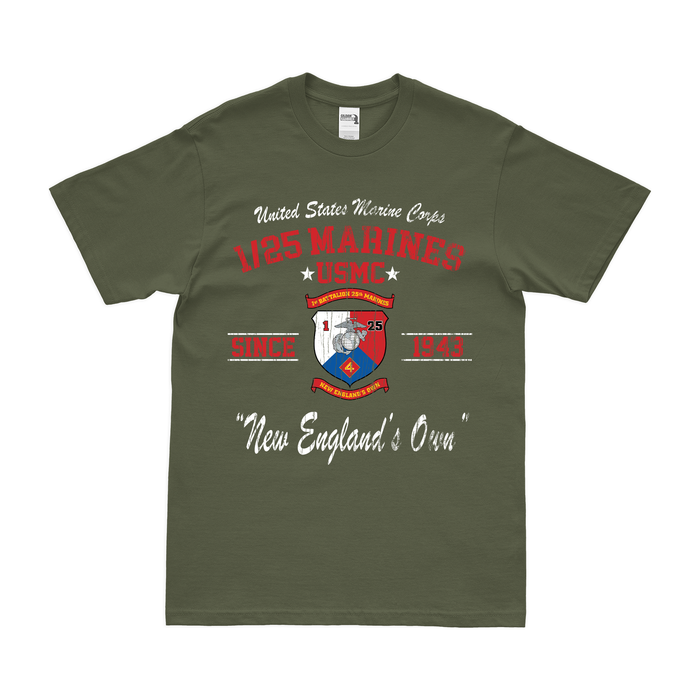 1st Battalion, 25th Marines (1/25) Since 1943 Unit Legacy T-Shirt Tactically Acquired   