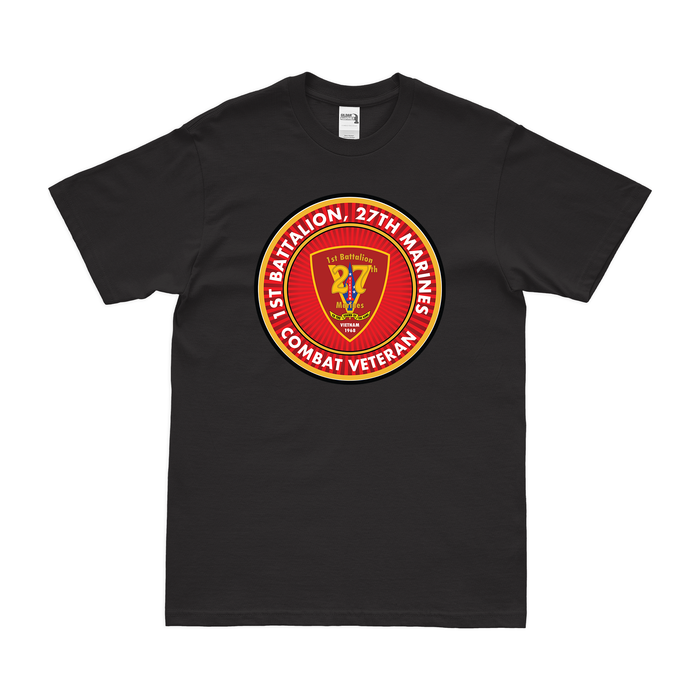 1st Bn 27th Marines (1/27 Marines) Combat Veteran T-Shirt Tactically Acquired   