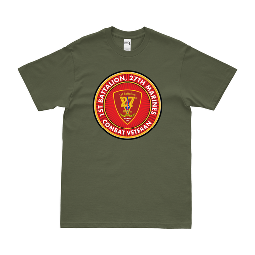 1st Bn 27th Marines (1/27 Marines) Combat Veteran T-Shirt Tactically Acquired   