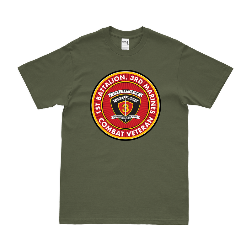 1st Bn 3rd Marines (1/3 Marines) Combat Veteran T-Shirt