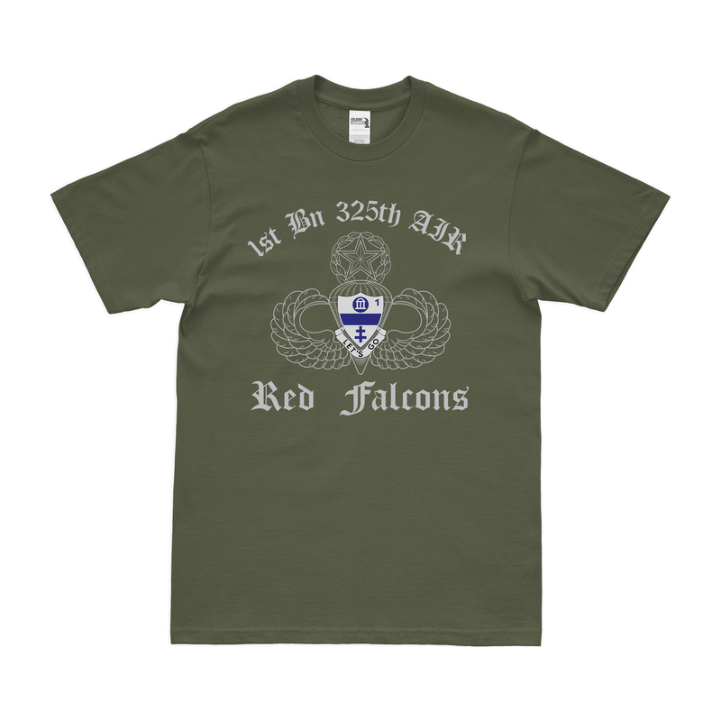 1-325 Airborne Infantry 'Red Falcons' Jump Wings T-Shirt